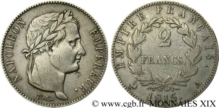 2 francs Cent-Jours 1815 Paris F.256/1 VF 