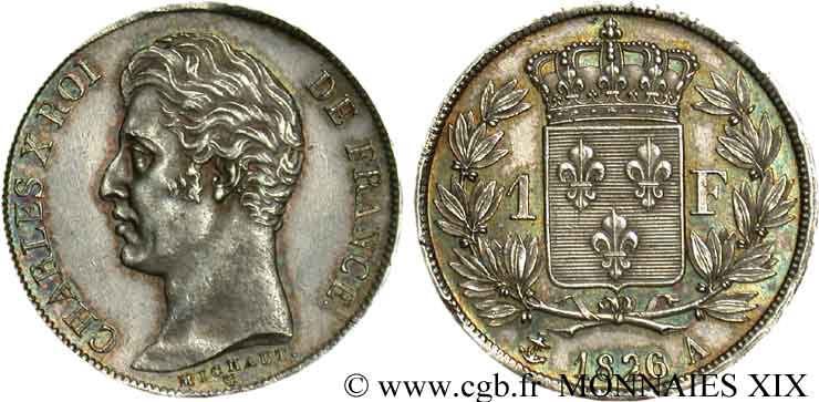 1 franc Charles X 1826 Paris F.207/13 AU 