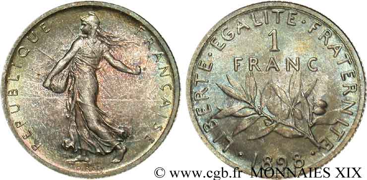 1 franc Semeuse 1898 Paris F.217/1 fST 
