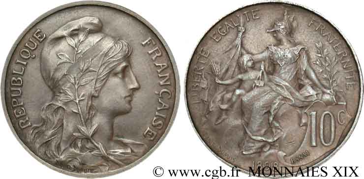 Essai de 10 Centimes Daniel-Dupuis en bronze 1898 Paris F.136/2 EBC 