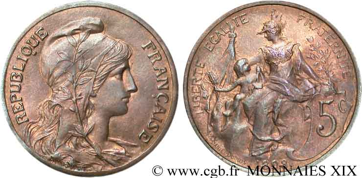 5 centimes Daniel-Dupuis 1898  F.119/5 SPL 