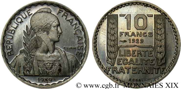 Essai de 10 francs Turin, petit module n.d.  Maz.2606 e SPL 