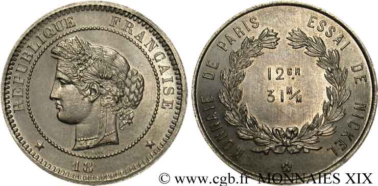 Essai hors-concours de 5 francs d Oudiné 1933  VG.5352  SC 