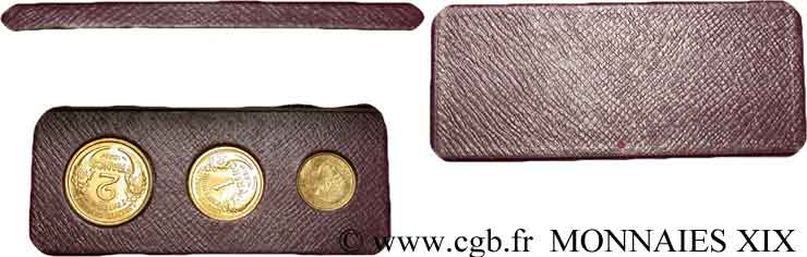 Boîte des essais de 50 centimes, 1 et 2 francs de Morlon 1931   EBC 