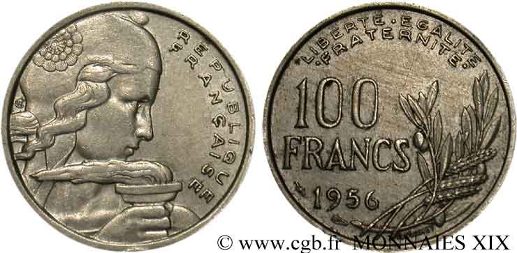 100 francs Cochet 1956 Paris F.450/8 MBC 