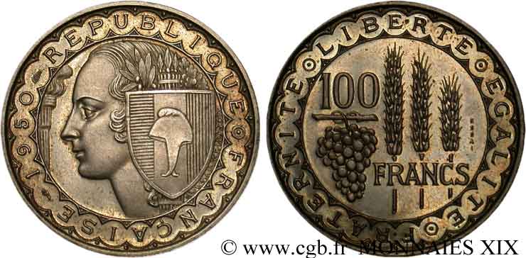 Essai du concours de 100 francs par Bazor 1950 Paris Maz.2754 (R4) MS 