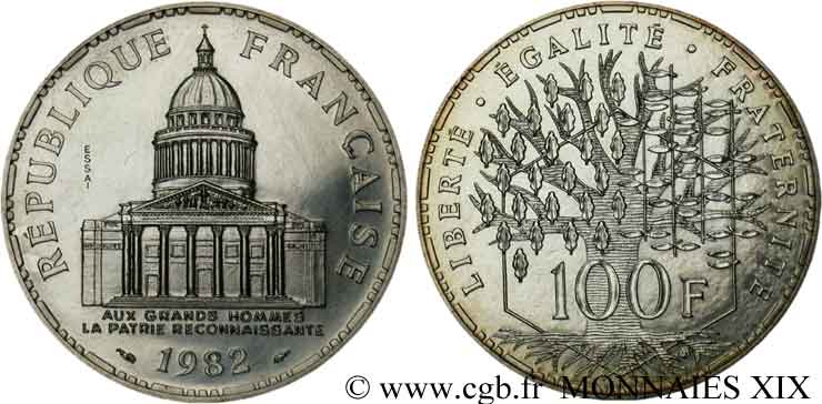 Essai de 100 francs Panthéon 1982 Pessac F.451/1 ST 