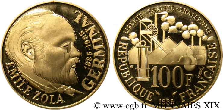 100 francs or Émile Zola 1985 Pessac F.1601 1 ST 