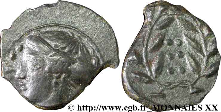 SICILIA - HIMERA Hémilitron ou bronze (PB, Æ 17) AU