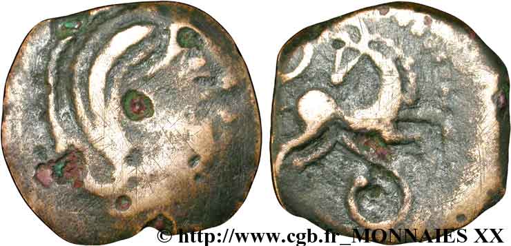 BITURIGES CUBI, INCIERTAS Bronze au cheval retourné BC/BC+