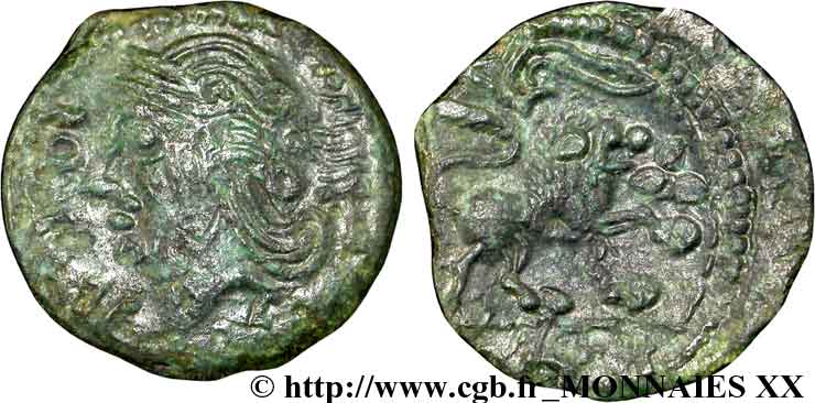 VELIOCASSES (Area of Norman Vexin) Bronze SVTICOS, classe II au lion XF/AU