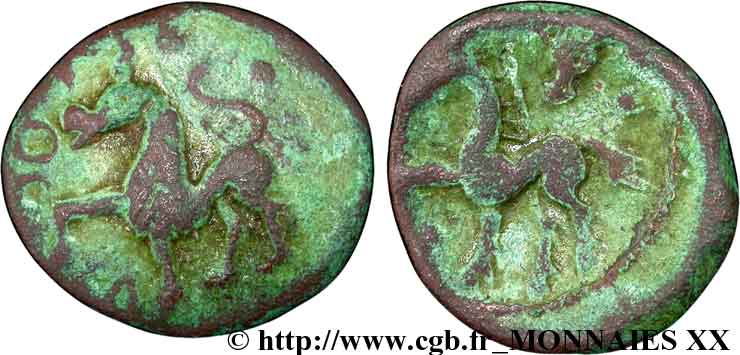 GALLIA BELGICA - AMBIANI (Región de Amiens) Bronze VOCIICA MBC/BC+