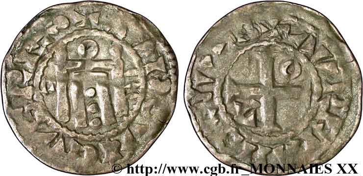 LUIGI VI  THE FAT  Denier c. 1110-1130 Orléans q.BB/BB