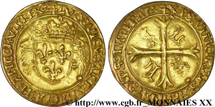 LOUIS XII  Écu d or aux porcs-épics 19/11/1507 Lyon BB