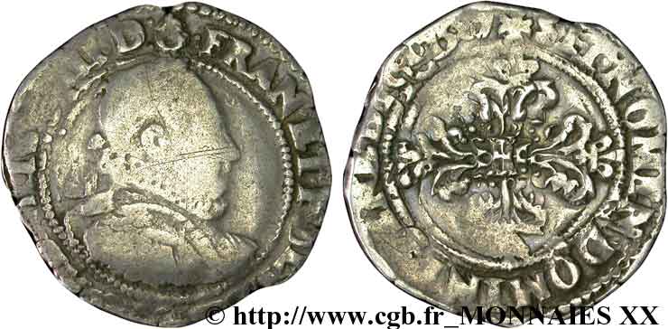 HENRY III Quart de franc au col fraisé 1587 Angers BC