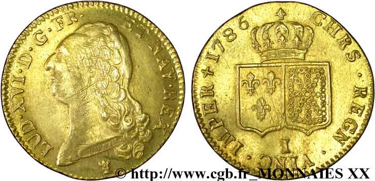 LOUIS XVI Double louis d’or aux écus accolés 1786 Limoges q.SPL