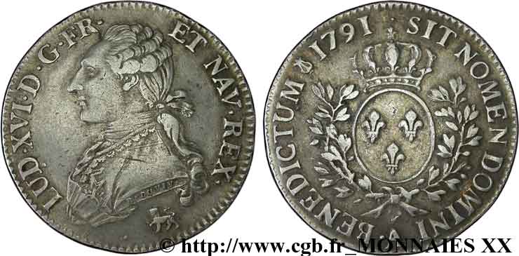 LOUIS XVI Demi-écu dit  aux branches d olivier  1791 Paris SS