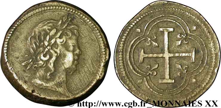 LOUIS XIV LE GRAND OU LE ROI SOLEIL Poids monétaire pour le louis de Louis XIV n.d.  TTB