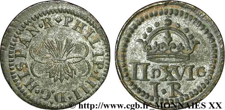 SPAIN (KINGDOM OF) - MONETARY WEIGHT - PHILIP IV OF SPAIN Poids monétaire pour la pièce d’un réal n.d.  AU