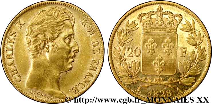 20 francs Charles X 1828 Paris F.520/8 SUP 