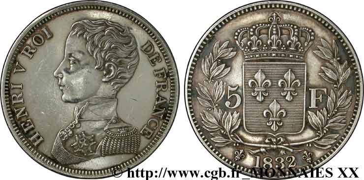 Piéfort de 5 francs 1832  VG.2693  AU 