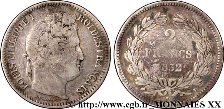 2 francs Louis-Philippe 1832 Limoges F.260/9 RC 