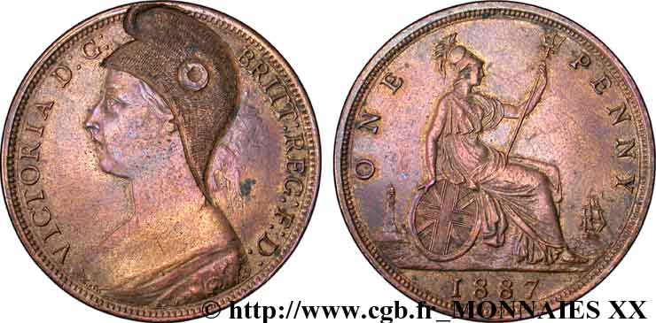One penny satirique 1887 Londres  TTB 