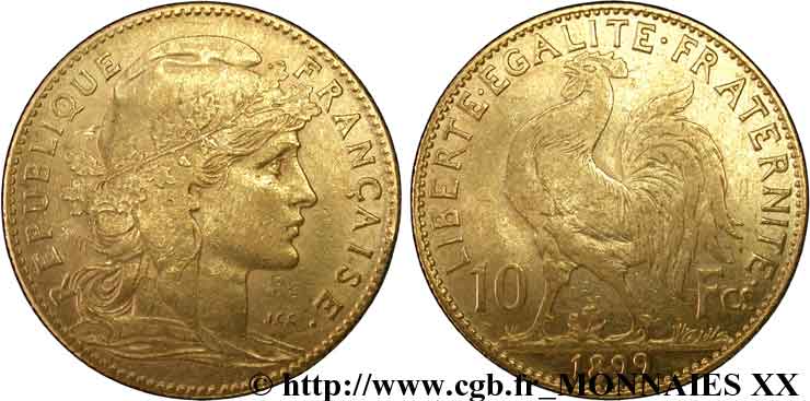 10 francs Coq 1899 Paris F.509/1 BB 
