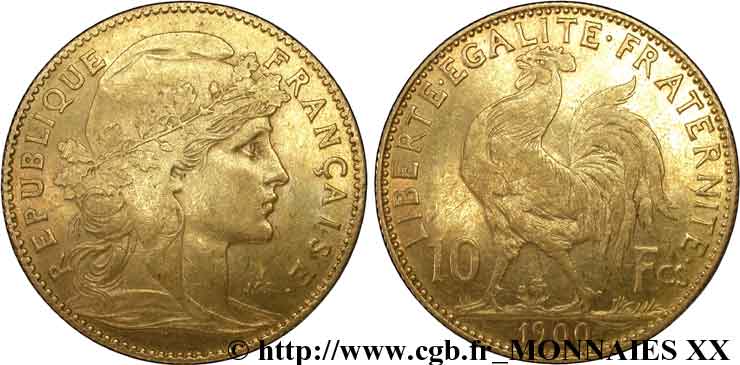 10 francs Coq 1900 Paris F.509/3 TTB 