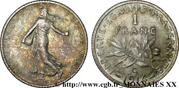 1 franc Semeuse 1914 Castelsarrasin F.217/20 SPL 