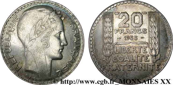 20 francs Turin 1933 Paris F.400/5 SPL 