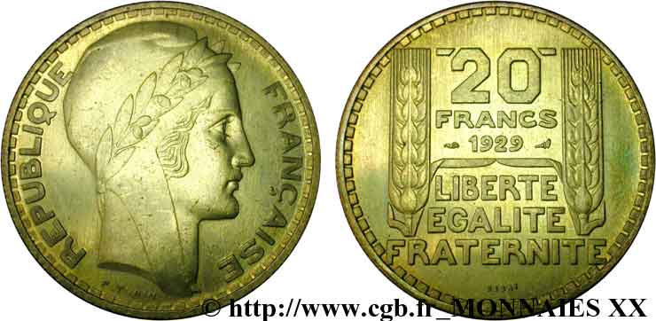 Essai de 20 francs Turin 1929 Paris VG.5242  EBC 