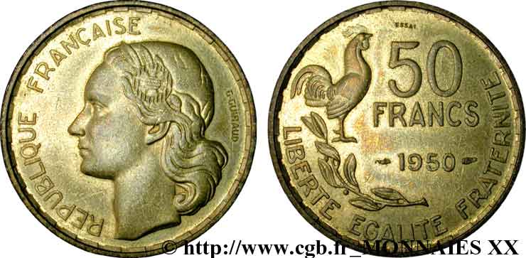 Essai 50 francs Guiraud 1950  F.425/1 EBC 