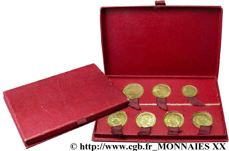 Concours monétaire de 1950, boîte des 7 essais 1950   SC 