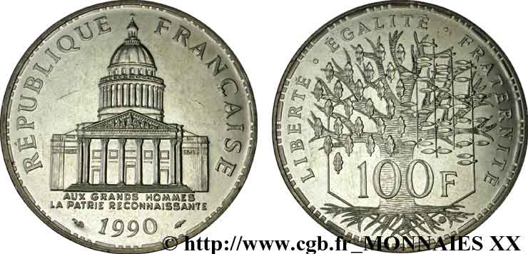 100 francs Panthéon 1990  F.451/10 SPL 