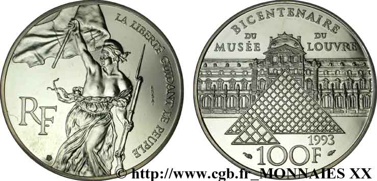 Essai de 100 francs Liberté guidant le peuple 1993 Pessac F.461/1 FDC 