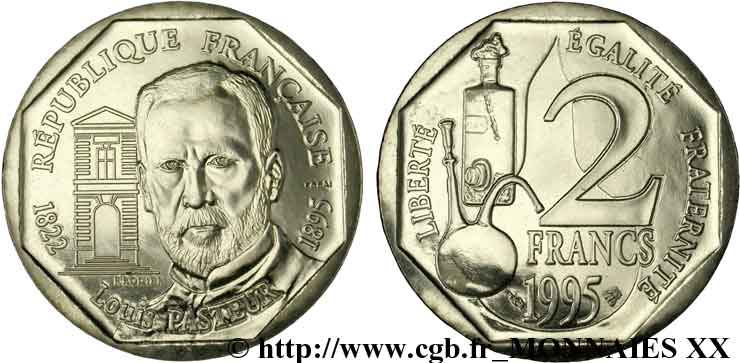 Essai de 2 francs Louis Pasteur 1995 Pessac F.274/1 FDC 