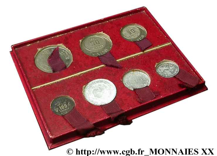FRANZÖSISCHE UNION - IV. REPUBLIK Boîte de 7 essais des colonies françaises 1950-1951 Monnaie de Paris fST 