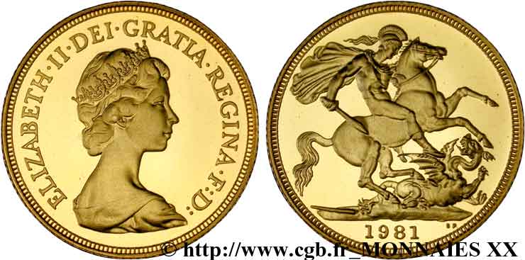 GRAN BRETAGNA - ELISABETTA II Souverain (sovereign) 1981 Londres MS 