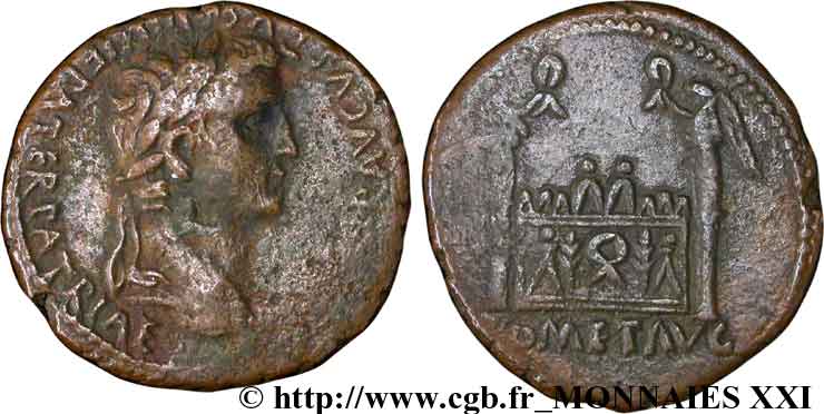 > Faire offre U2879 Roman Empire As Auguste Lyon à l'autel Lugdunumis 