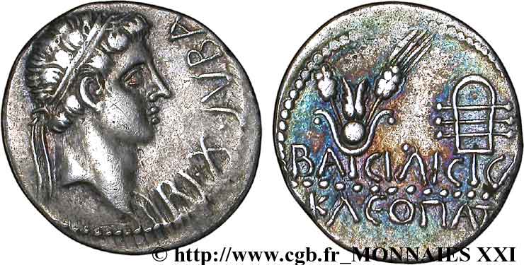 MAURETANIA - MAURETANIAN KINGDOM - JUBA II and CLEOPATRA Denier AU