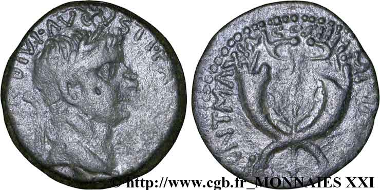KÖENIGREICH DER COMMAGENA - TIBERIUS Dupondius, (MB, Æ 30) fSS