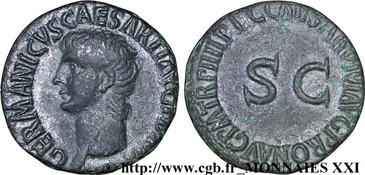 GERMANICUS As, (MB, Æ 27) fVZ