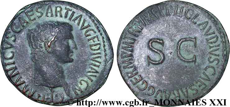 GERMANICUS As, (MB, Æ 28), restitution de Claude TTB