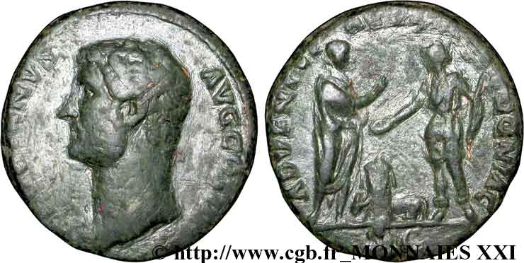 ADRIANO Moyen bronze, as, (MB, Æ 27) VF
