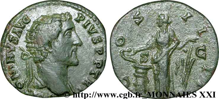 ANTONINUS PIUS Dupondius, (MB, Æ 23) AU