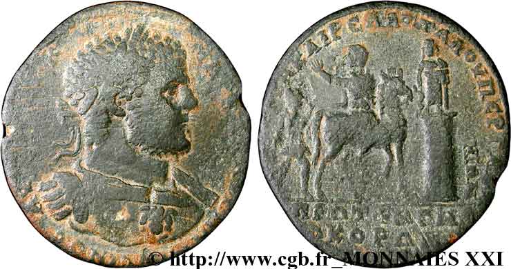 CARACALLA Grand bronze ou médaillon (16 Assaria), (GB, Æ 44) TB+