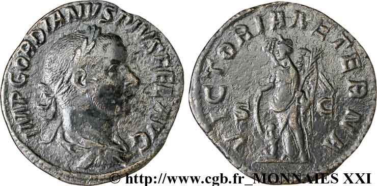 GORDIAN III Sesterce, (GB, Æ 30) XF