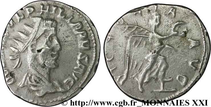 PHILIPPUS I. ARABS Antoninien, imitation SS