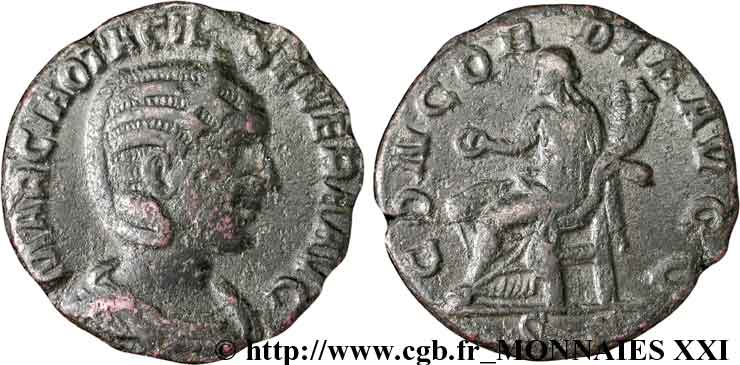 OTACILIA SEVERA Moyen bronze, dupondius ou as, (MB, Æ 24) XF